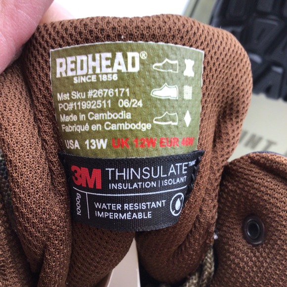 RedHead Expedition Ultra Kanati Hunting Boots 1000g Thinsulate Size 13W Camo NEW main image 7
